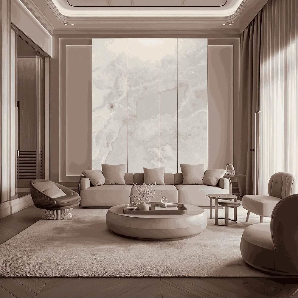 Application Plan de Travail en Onyx Blanc