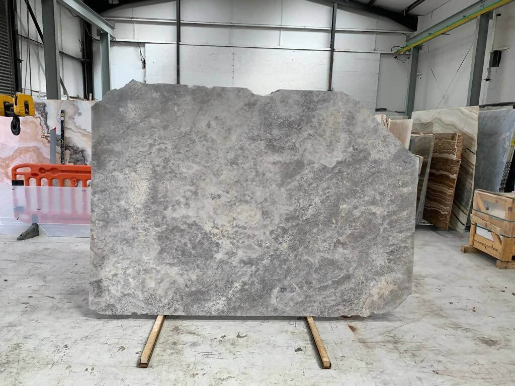 Slab view related to Silver Travertine: Elevating Modern Architectural Designs